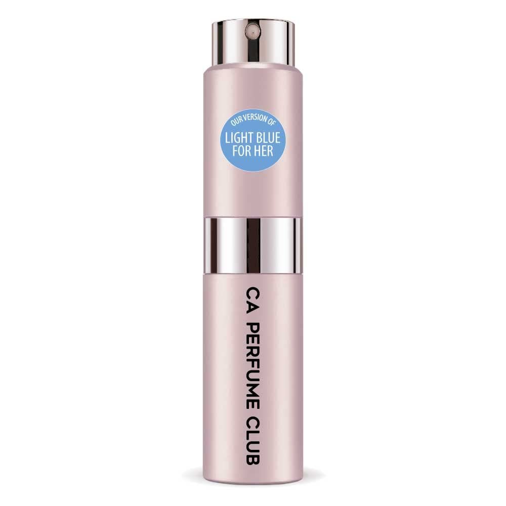 CA Perfume Impression of Dolce  G Light Blue For Her Replica Version Fragrance Dupes Concentrated Long Lasting Eau de Parfum Spray Refillable Atomizer Bottle 0.27 Fl Oz/8ml-X1