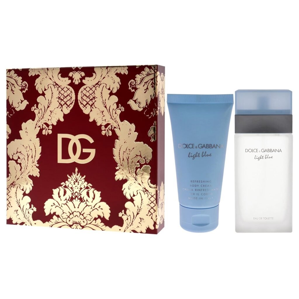 DOLCE  GABBANA Light Blue by Dolce and Gabbana for Women - 2 Pc Gift Set 3.3oz EDT Spray, 1.7oz Body Cream