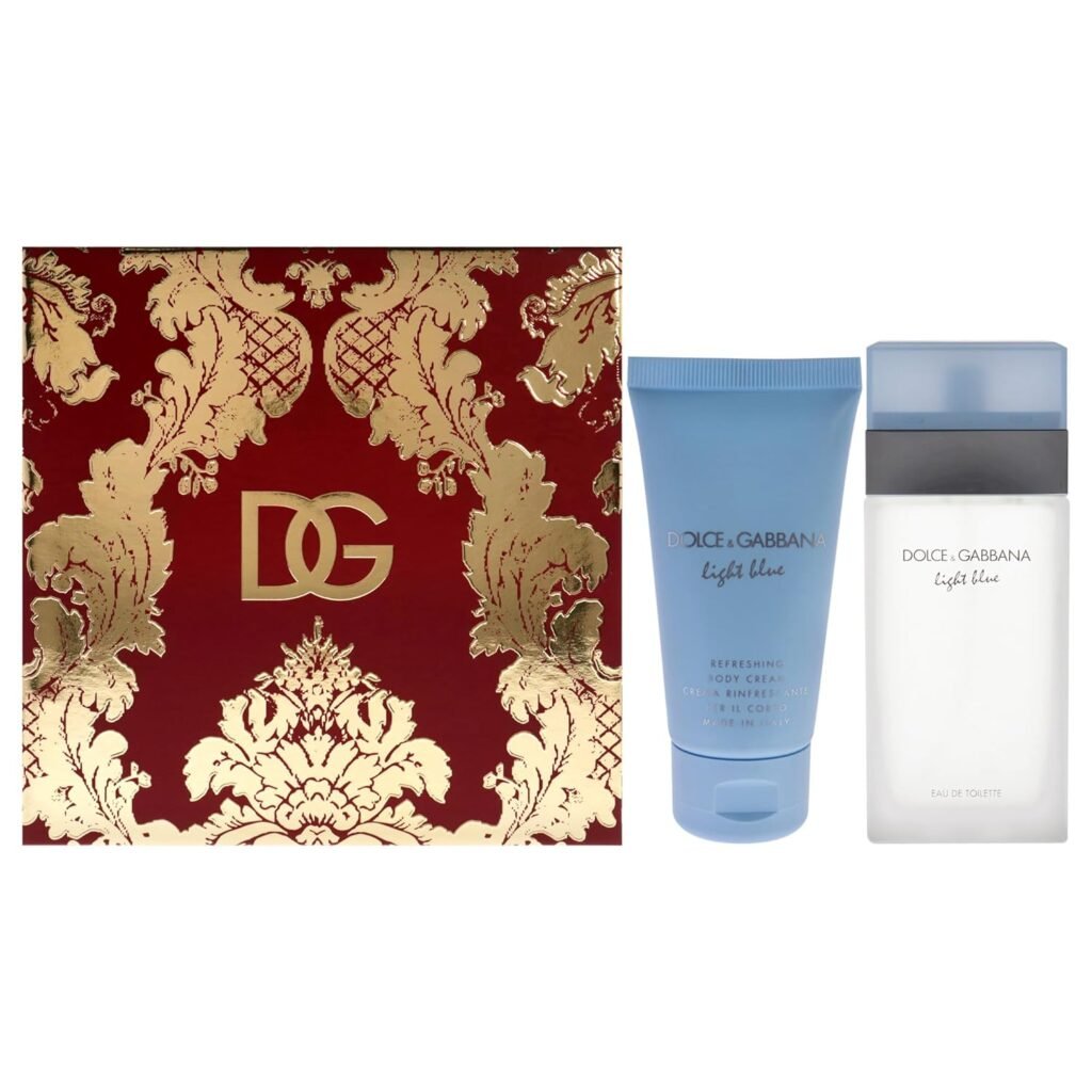 DOLCE  GABBANA Light Blue by Dolce and Gabbana for Women - 2 Pc Gift Set 3.3oz EDT Spray, 1.7oz Body Cream