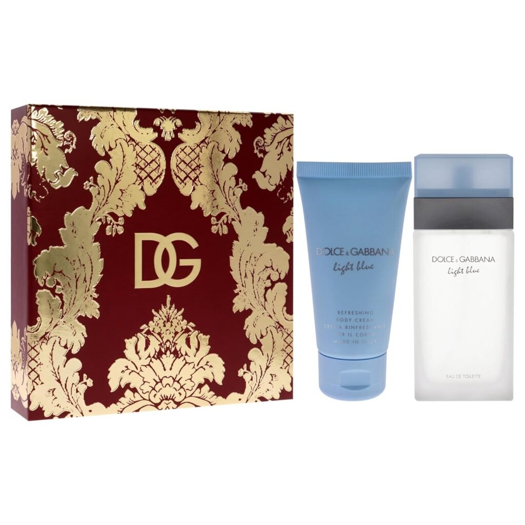 DOLCE  GABBANA Light Blue by Dolce and Gabbana for Women - 2 Pc Gift Set 3.3oz EDT Spray, 1.7oz Body Cream