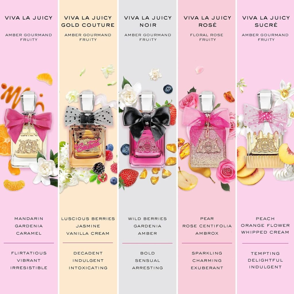 Juicy Couture, Viva La Juicy Eau De Parfum, Womens Perfume with Notes of Mandarin, Gardenia  Caramel, Fruity  Sweet Perfume for Women, 3.4/6.7/8.6 Fl Oz